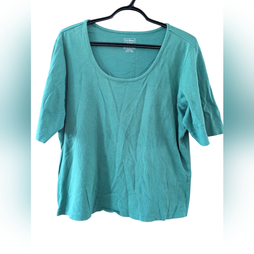 👉10/10$ L.L. Bean Women's Aqua Short Sleeve Tee